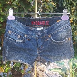 Hydraulic Jean cut-off shorts